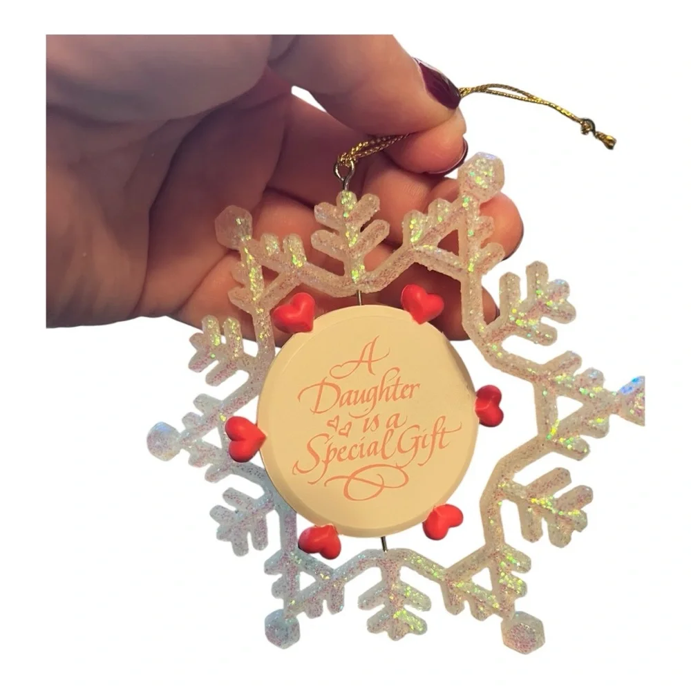 Forget Me Not collectible Christmas Ornament - Merry Christmas Daughter 1994